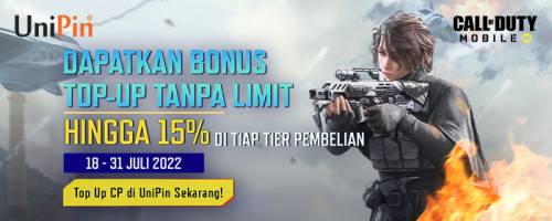 Top Up CP Call of Duty Mobile Tanpa Limit, Dapatkan 15% Ekstra Bonus CP Hanya di UniPin!
